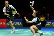 China Chen Xu and partner Jin Ma badminton
