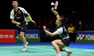 China Chen Xu and partner Jin Ma badminton