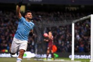 Chân sút hàng đầu Sergio Aguero của Manchester City