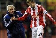 Mark Hughes and Peter Crouch - Stoke City