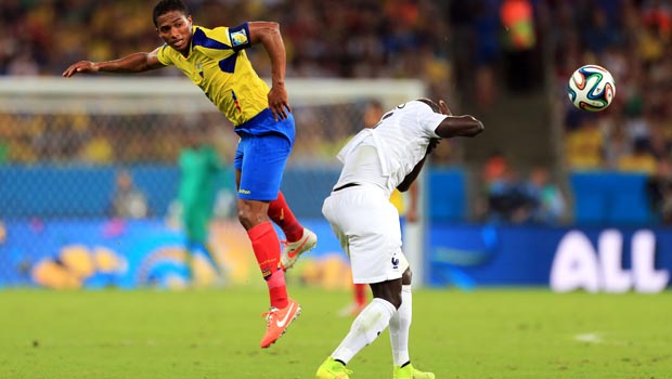 Antonio Valencia Ecuador and Paul Pogba France