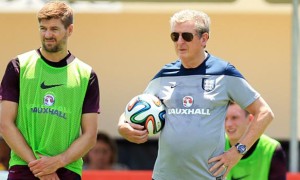 England captain Steven Gerrard with Roy Hodgson