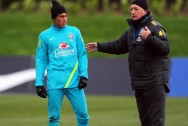 Luiz Felipe Scolari and Neymar Brazil