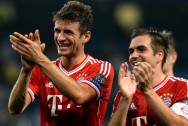 Thomas Muller and Philip Lahm Bayern Munich