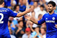 Diego Costa and Branislav Ivanovic Chelsea