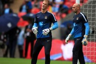 Joe Hart and Willy Caballero Manchester City