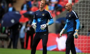 Joe Hart and Willy Caballero Manchester City