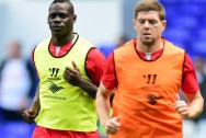 Steven Gerrard and Mario Balotelli Liverpool