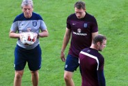 Wayne Rooney and Roy Hodgson England