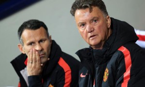 Man Utd assistant manager Ryan Giggs and Louis van Gaal