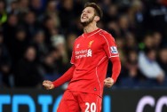 Liverpool midfielder Adam Lallana