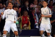 Cristiano Ronaldo và James Rodriguez Real Madrid