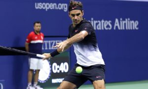 Roger Federer competes against Feliciano Lopez - US Open Tennis - Day Six - New York