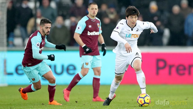 Tiền vệ Ki Sung-Yueng của Swansea tiếp tục phong độ tốt trên sân nhà
